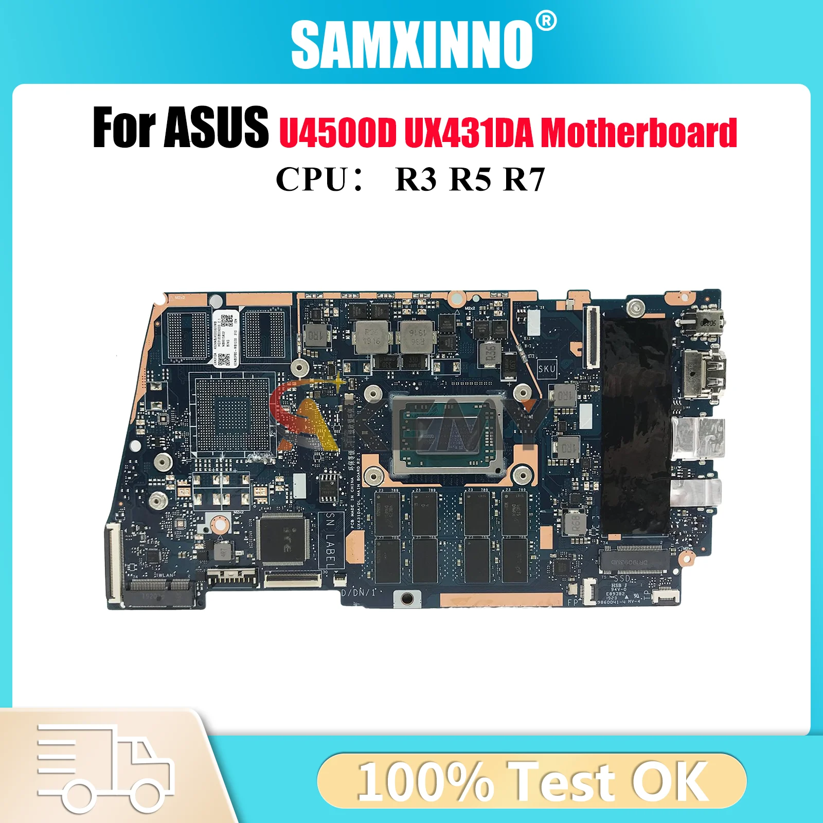 UX431DA Laptop Motherboard For ASUS ZenBook UX431D U4500D UX431DA Notebook Mainboard With R3 R5 R7 CPU 100% tests OK fast ship
UX431DA Laptop Motherboard For ASUS ZenBook UX431D U4500D UX431DA Notebook Mainboard With R3 R5 R7 CPU 100% tests OK fast ship