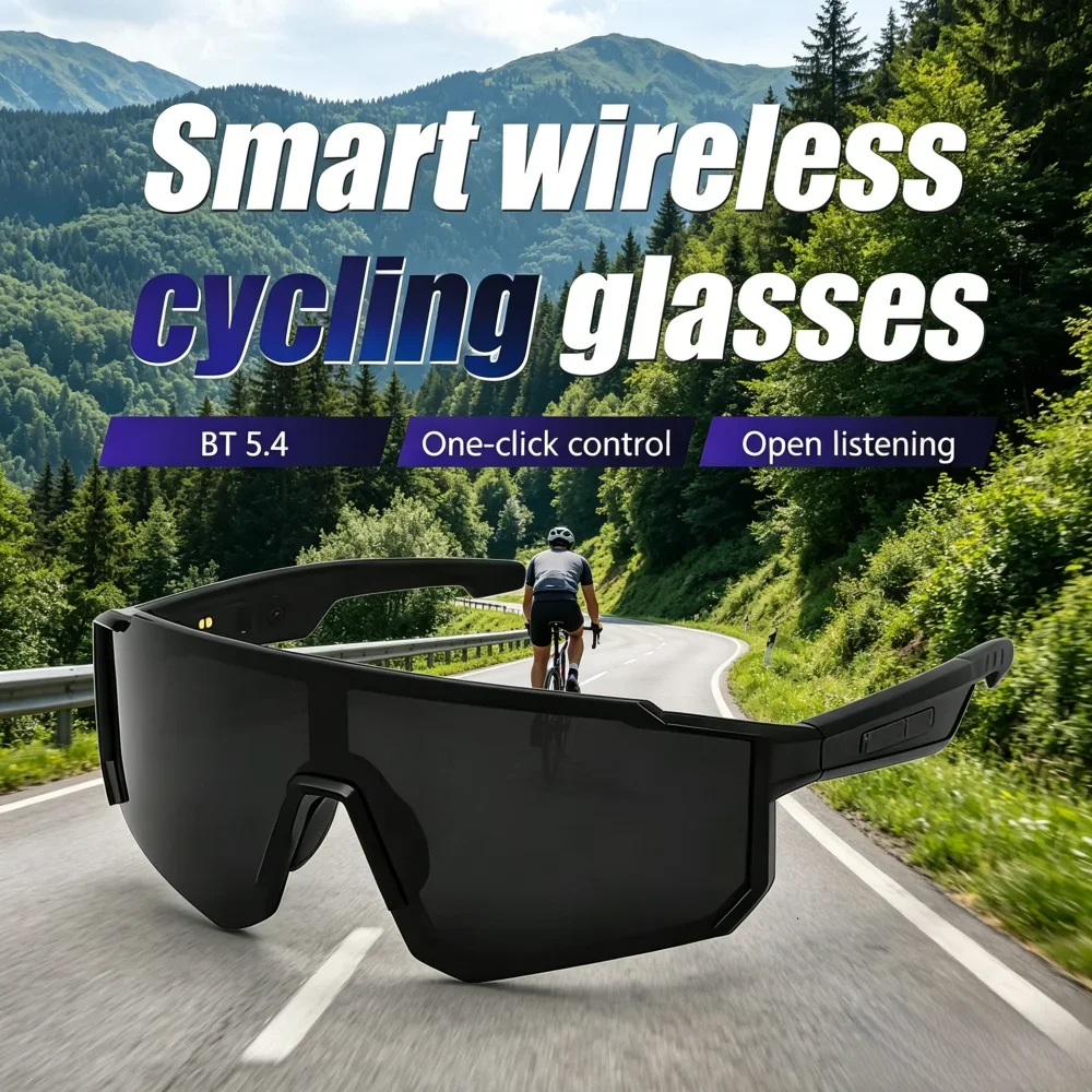 AI Smart Glasses, Wireless Bluetooth Audio Glasses, Support Hands-Free Call & Music, Outdoor Cycling Sports Smart Headphones
AI Smart Glasses, Wireless Bluetooth Audio Glasses, Support Hands-Free Call & Music, Outdoor Cycling Sports Smart Headphones