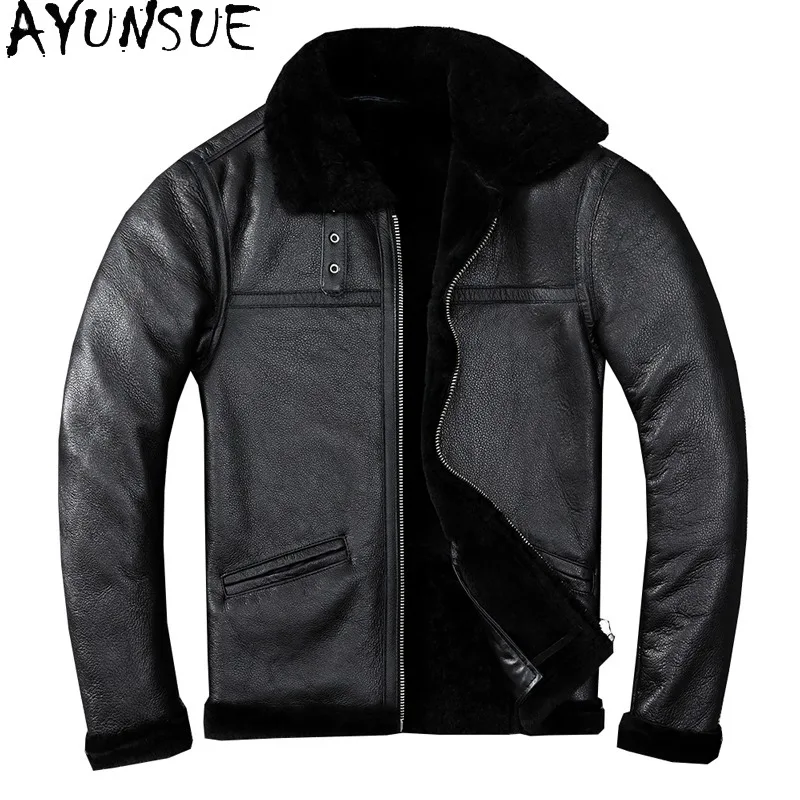 AYUNSUE Real Fur Coat Men Classic Shearling Jacket Genuine Sheepskin Fur Retro Lamb Wool Coats Turn Down Collar Warm Winter 2026
AYUNSUE Real Fur Coat Men Classic Shearling Jacket Genuine Sheepskin Fur Retro Lamb Wool Coats Turn Down Collar Warm Winter 2026