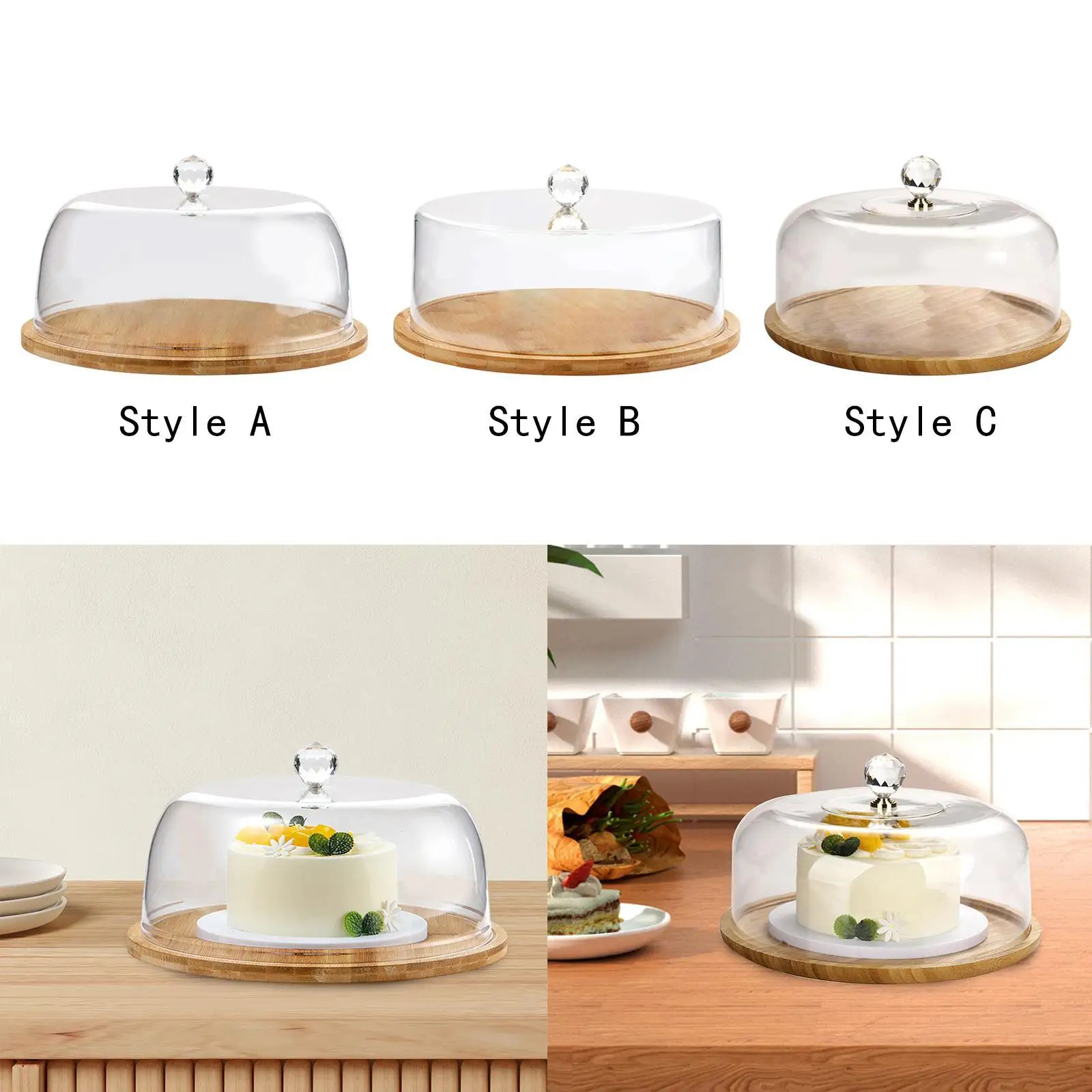 Bamboo Cake Stand with Dome Bread Storage Appetizer Plate Cake Holder Cake Serving Tray for Restaurants Holiday Festive Party
Bamboo Cake Stand with Dome Bread Storage Appetizer Plate Cake Holder Cake Serving Tray for Restaurants Holiday Festive Party