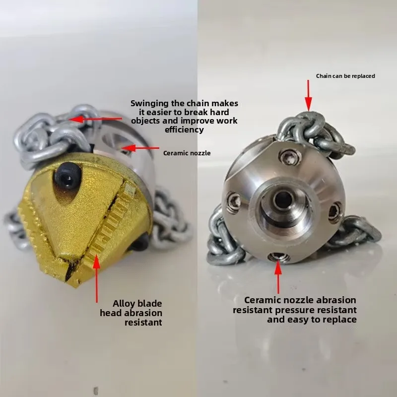 Rotating Burst Nozzle Water Mouse Head High Pressure Nozzle Sewer Industrial Pipe Dredging Remove Branches Cleaning Accessories
Rotating Burst Nozzle Water Mouse Head High Pressure Nozzle Sewer Industrial Pipe Dredging Remove Branches Cleaning Accessories