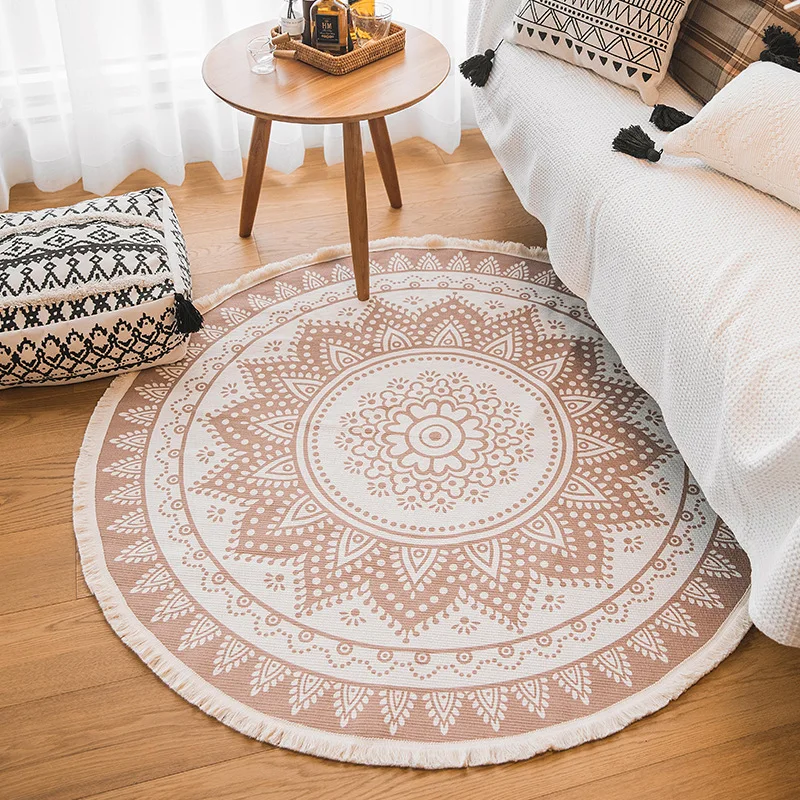 Nordic Tassel Round Carpet Moroccan National Style Floor Mat Bedroom Living Room Sofa Coffee Table Bedside Blanket
Nordic Tassel Round Carpet Moroccan National Style Floor Mat Bedroom Living Room Sofa Coffee Table Bedside Blanket