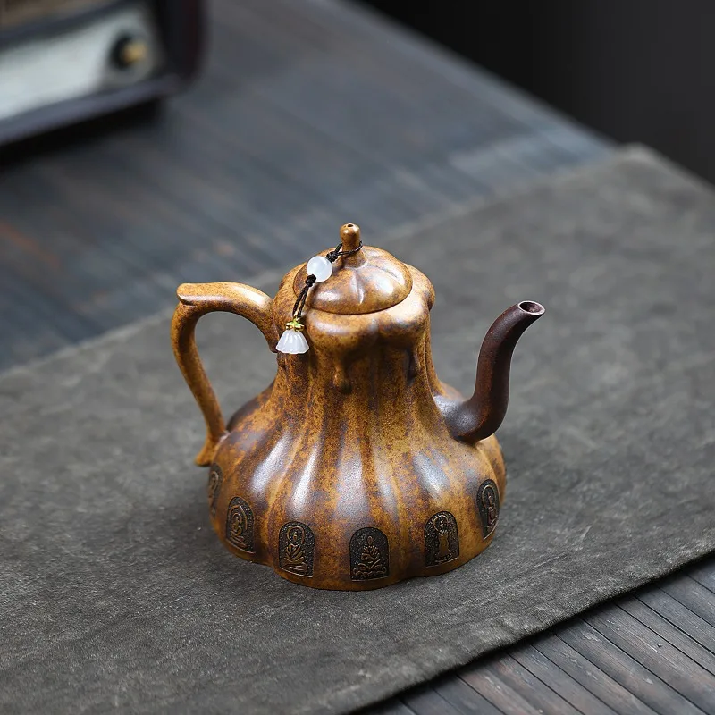 Yixing Handmade Purple Clay Teapot, Raw Ore, Gold Sand,tea Pot, Kung Fu Tea Set 250ml
Yixing Handmade Purple Clay Teapot, Raw Ore, Gold Sand,tea Pot, Kung Fu Tea Set 250ml