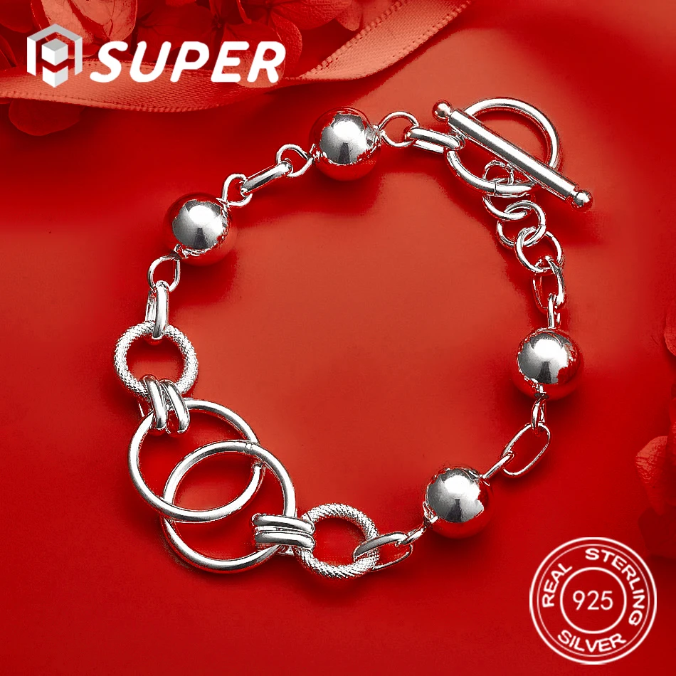 ALISuper 925 Sterling Silver 8-inch Delicate Beaded Bracelet for Fashion Accessories, Engagement Jewelry
ALISuper 925 Sterling Silver 8-inch Delicate Beaded Bracelet for Fashion Accessories, Engagement Jewelry