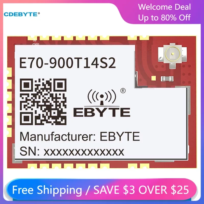 E70-900T14S2 CC1310 868 МГц 900 МГц 14 дБм 1,5 км беспроводной модуль ModBus низкая мощность IPEX Печать отверстие Двухъядерный ARM RSSI вещание IoT
E70-900T14S2 CC1310 868 МГц 900 МГц 14 дБм 1,5 км беспроводной модуль ModBus низкая мощность IPEX Печать отверстие Двухъядерный ARM RSSI вещание IoT