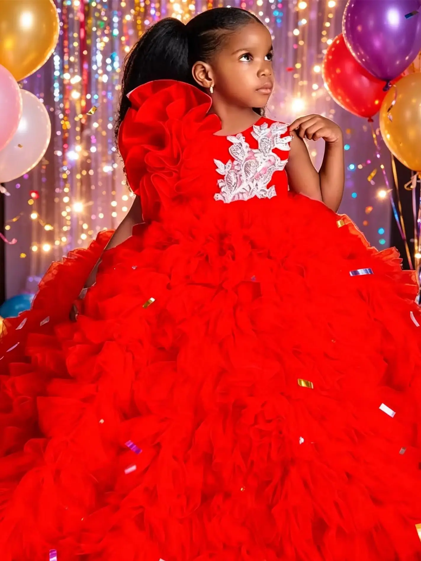Gorgeous Flower Girl Dress For Wedding Sleeveless Applique Puffy Floor Lenght Kids Birthday Party First Communion Gown
Gorgeous Flower Girl Dress For Wedding Sleeveless Applique Puffy Floor Lenght Kids Birthday Party First Communion Gown