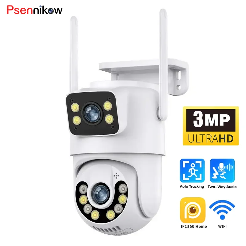 Wireless Security Camera 1080P 3MP Dual Lens POE IP Camera PTZ Dual Screens Smart Home 360° Wired Video Surveillance IP Camera
Wireless Security Camera 1080P 3MP Dual Lens POE IP Camera PTZ Dual Screens Smart Home 360° Wired Video Surveillance IP Camera