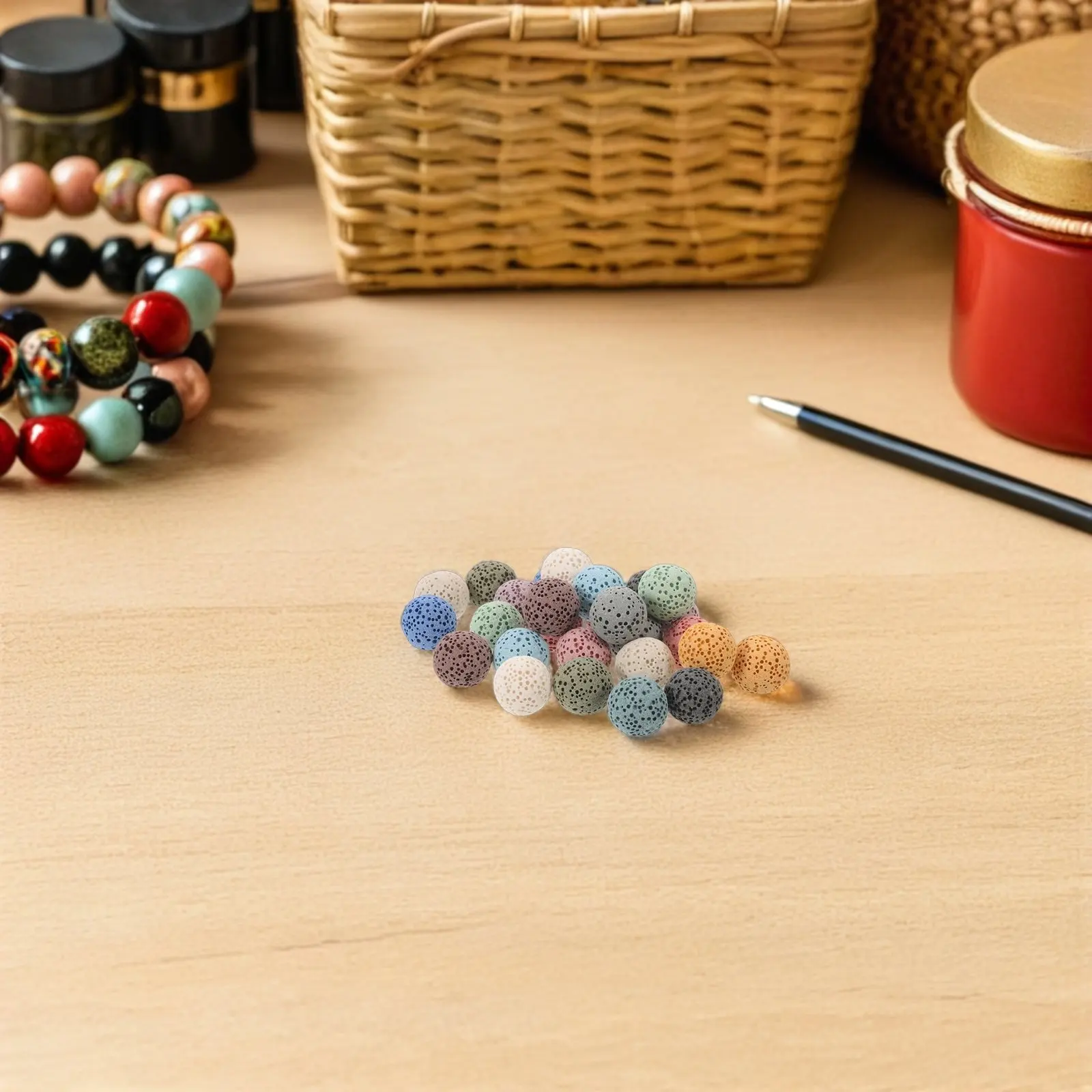 26Pcs Natural Volcanic Stone Beads 14Mm Mixed Color Porous Aromatherapy Diffuser Stones for Essential Oils Home Office Fragrance
26Pcs Natural Volcanic Stone Beads 14Mm Mixed Color Porous Aromatherapy Diffuser Stones for Essential Oils Home Office Fragrance