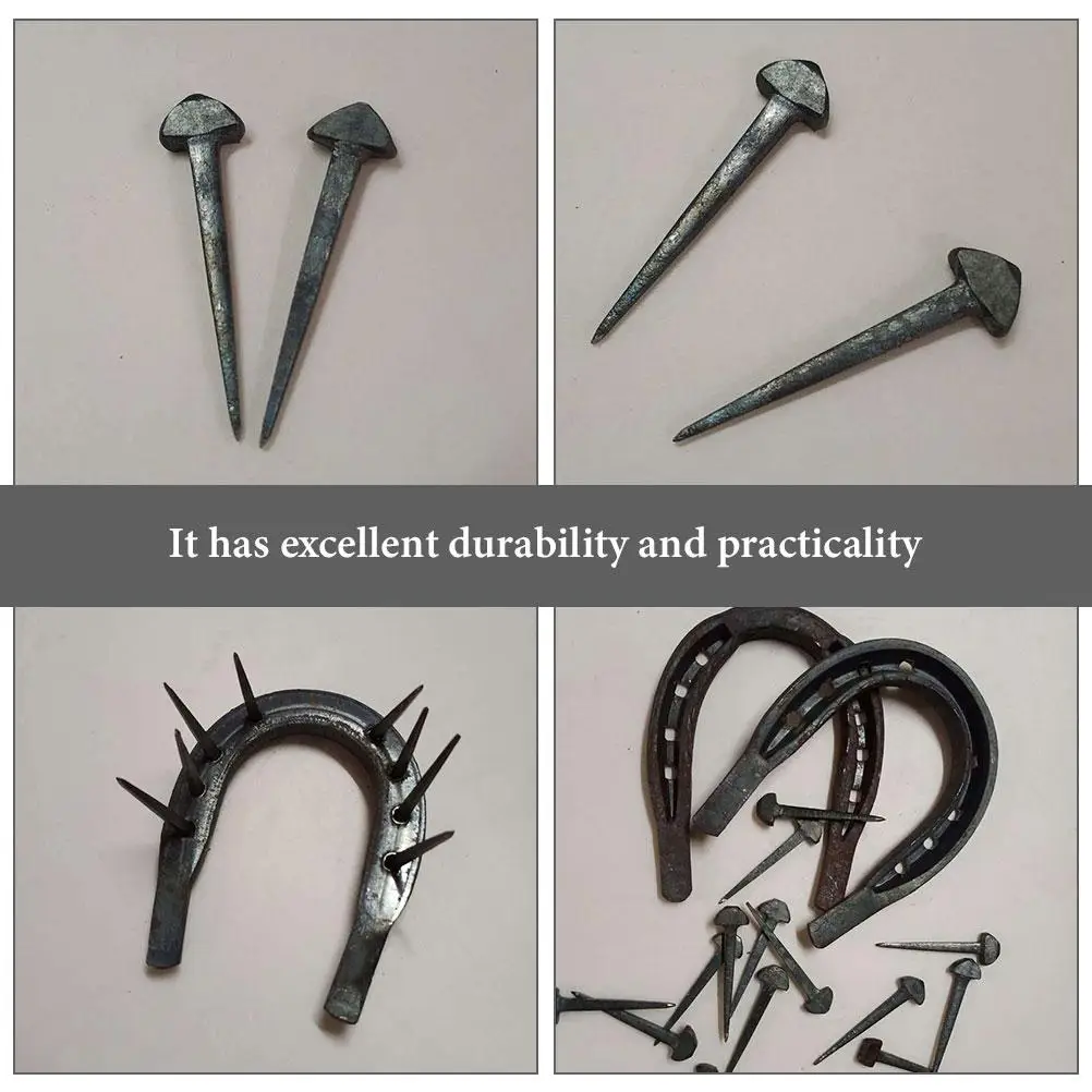 50 Pcs Horse Equipment Horseshoe Tool Small Nail Tools Nails Sturdy Accessory Iron
50 Pcs Horse Equipment Horseshoe Tool Small Nail Tools Nails Sturdy Accessory Iron