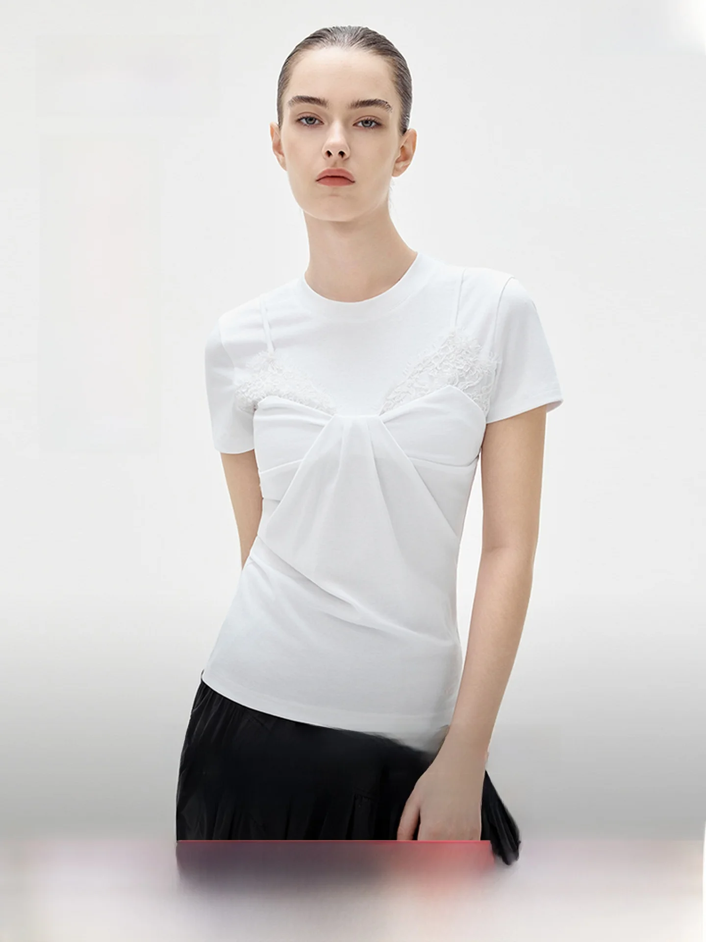 Elle Women's Slim Fit Short Sleeve T-Shirt Shoulder Design Casual Summer Top Fashionable Casual Wear Cotton Blend Elastic Fiber
Elle Women's Slim Fit Short Sleeve T-Shirt Shoulder Design Casual Summer Top Fashionable Casual Wear Cotton Blend Elastic Fiber