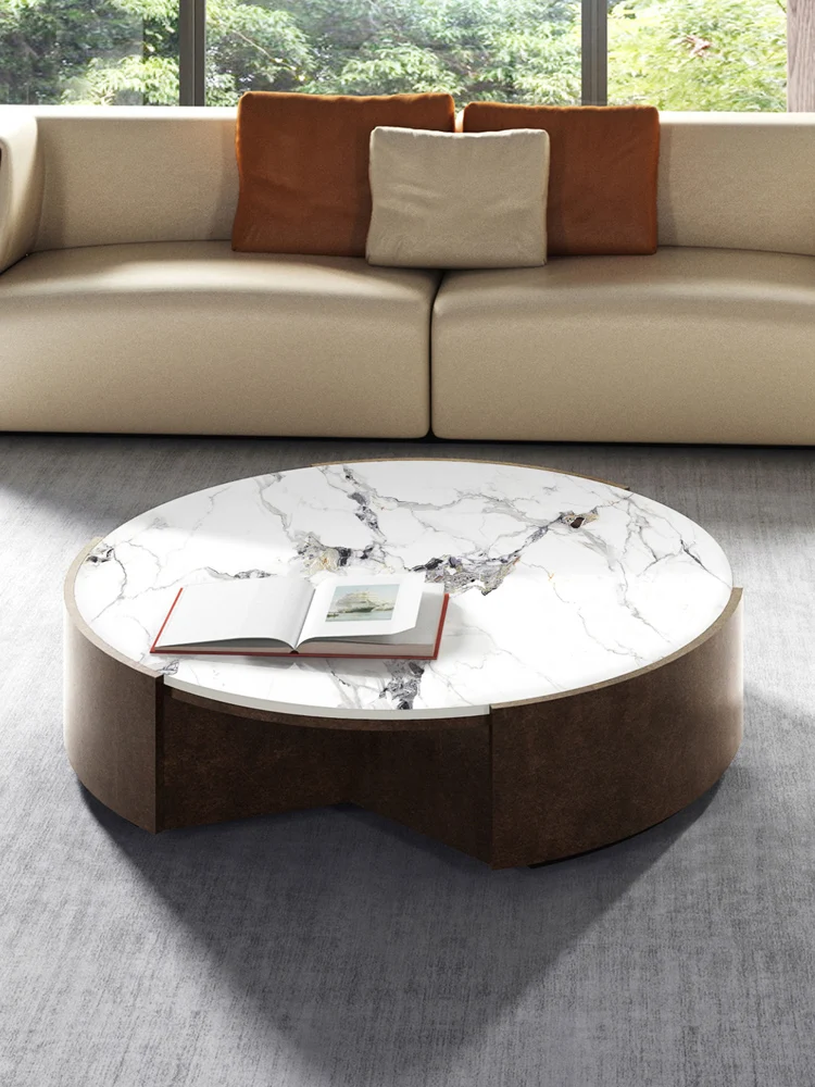 Italian designer modern light luxury marble round tea table family living room Nordic Italian tea table
Italian designer modern light luxury marble round tea table family living room Nordic Italian tea table