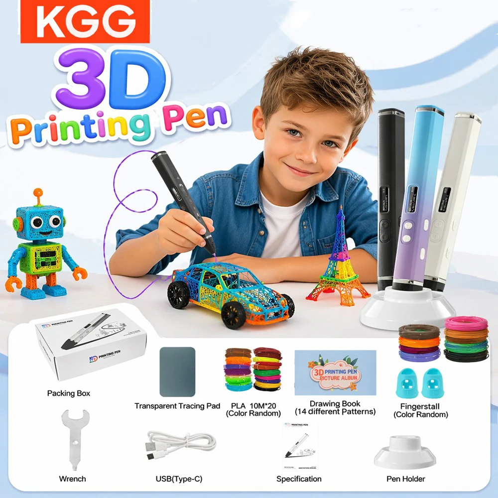OLED Temperature Control 3D Drawing Pen Fast Extruding 3D Printer Pen with PLA Filament Creative Doodling Holiday Birthday Gift
OLED Temperature Control 3D Drawing Pen Fast Extruding 3D Printer Pen with PLA Filament Creative Doodling Holiday Birthday Gift