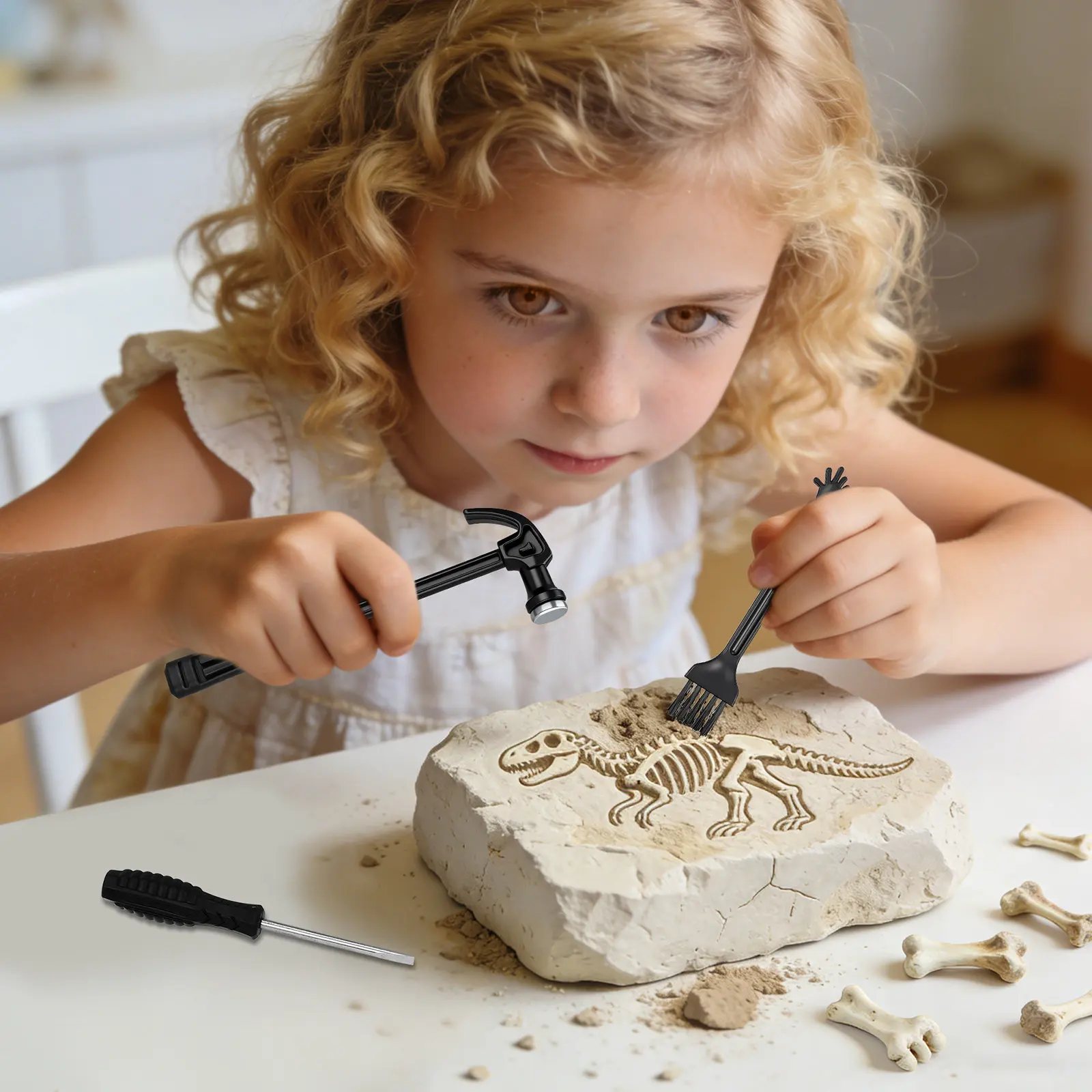 Набор для раскопок для детей из 2 предметов: инструменты для поиска драгоценных камней, маленький молоток, щетка. Развивающая игра для обучения.
Набор для раскопок для детей из 2 предметов: инструменты для поиска драгоценных камней, маленький молоток, щетка. Развивающая игра для обучения.