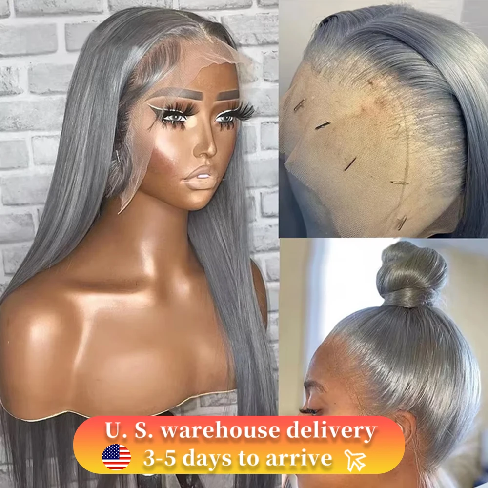 250% 13x6 Silver Grey Colored Straight Lace Front Human Hair Wigs 30 40 Inch Pre Plucked Brazilian Hd Lace Frontal Wig For Women
250% 13x6 Silver Grey Colored Straight Lace Front Human Hair Wigs 30 40 Inch Pre Plucked Brazilian Hd Lace Frontal Wig For Women