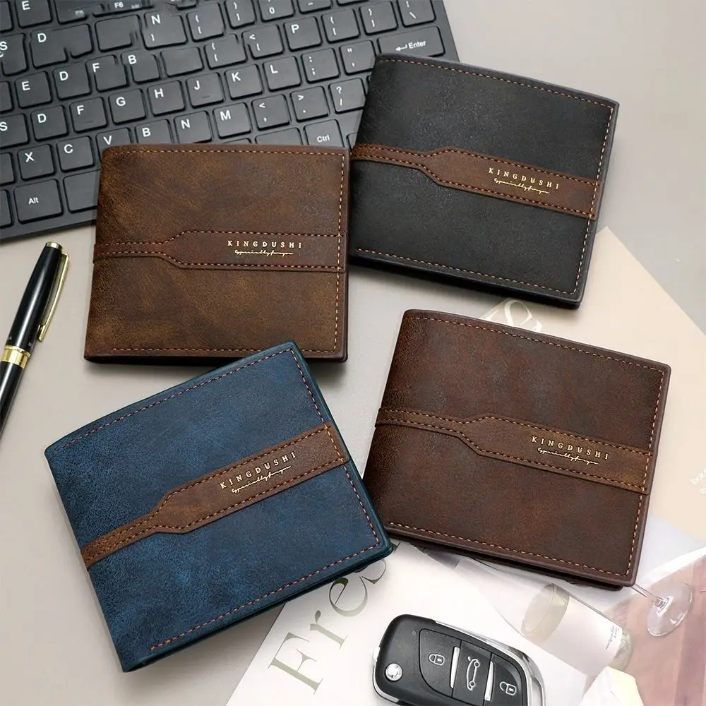 Винтажный короткий кошелек из искусственной кожи с несколькими отделениями для карт, горизонтальный кошелек для монет, мужская сумка для денег
Винтажный короткий кошелек из искусственной кожи с несколькими отделениями для карт, горизонтальный кошелек для монет, мужская сумка для денег