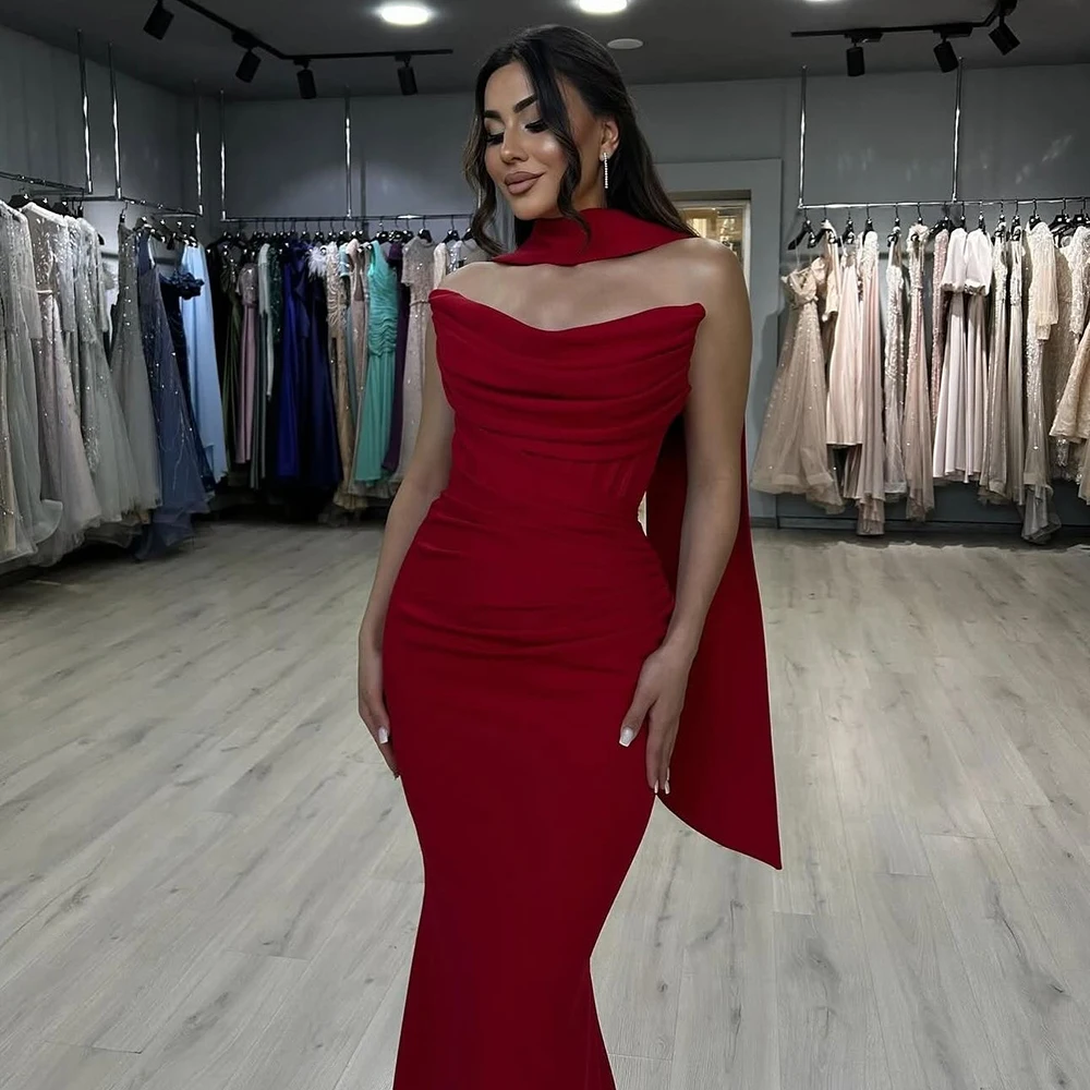 Eightale Arabic Evening Dresses Scoop Burgundy Satin Formal Customized Mermaid Prom Party Gowns for Wedding
Eightale Arabic Evening Dresses Scoop Burgundy Satin Formal Customized Mermaid Prom Party Gowns for Wedding