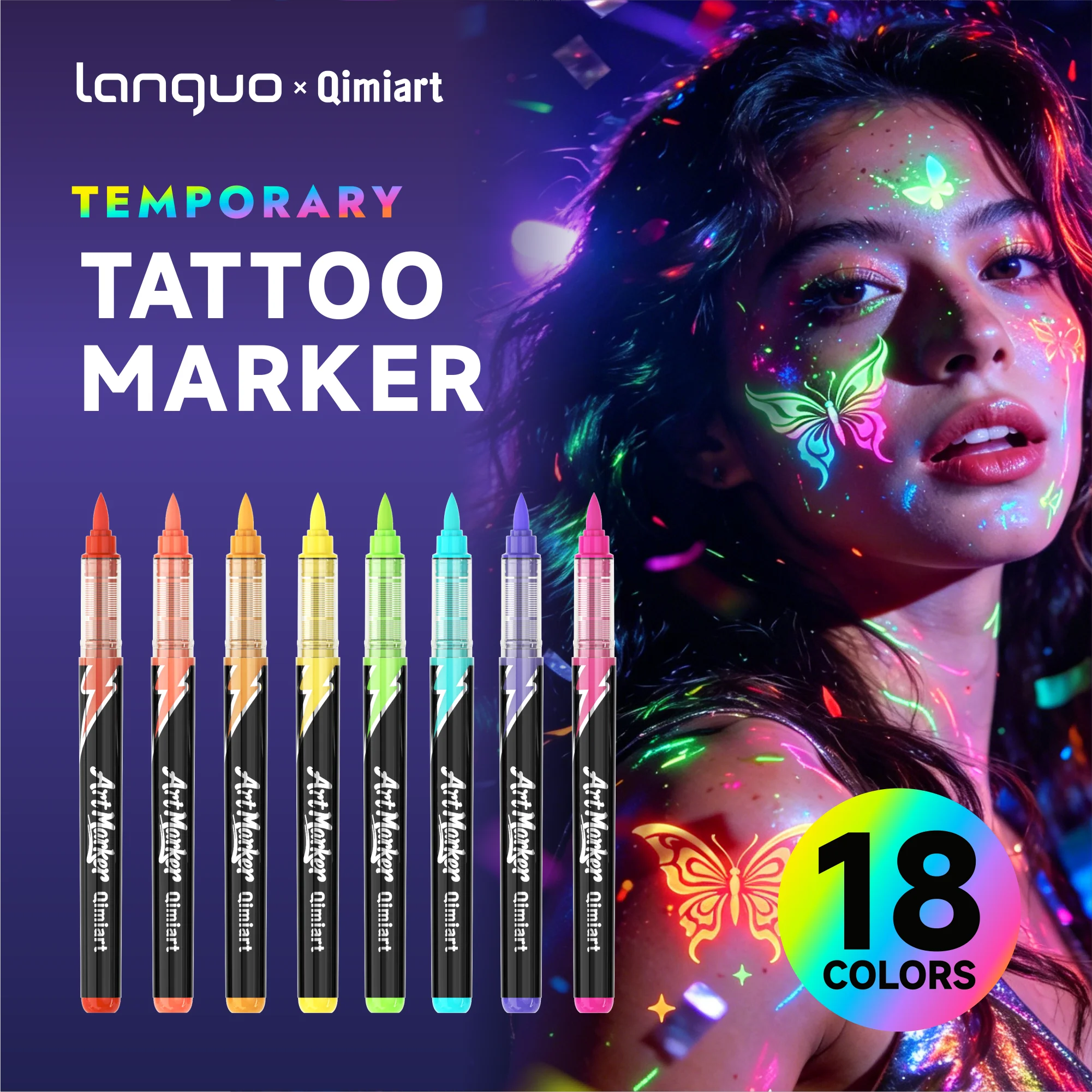LANGUO 18 Colors UV Fluorescent Direct Liquid Markers Soft Tip Glow in Dark for DIY Graffiti Drawing Stationery School Supplies
LANGUO 18 Colors UV Fluorescent Direct Liquid Markers Soft Tip Glow in Dark for DIY Graffiti Drawing Stationery School Supplies