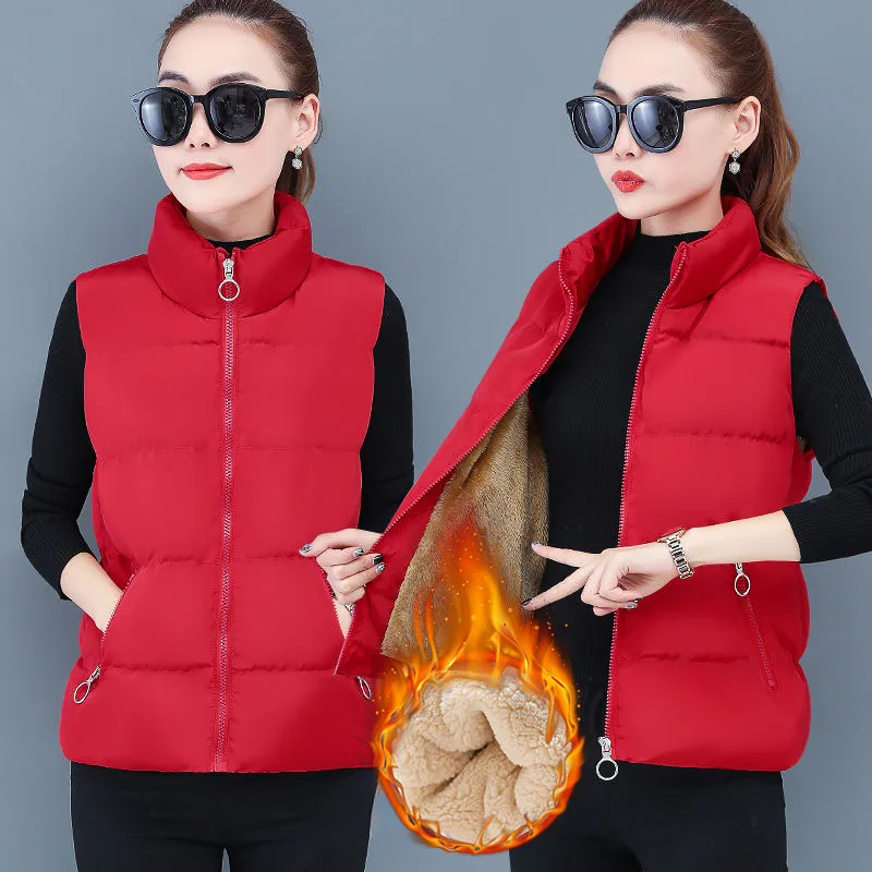 Down Cotton Coat Vest Women Autumn Winter 2024 New Korean Loose Plus Fleece Elastic Vest Solid Stand Collar Sleeveless Jackets
Down Cotton Coat Vest Women Autumn Winter 2024 New Korean Loose Plus Fleece Elastic Vest Solid Stand Collar Sleeveless Jackets
