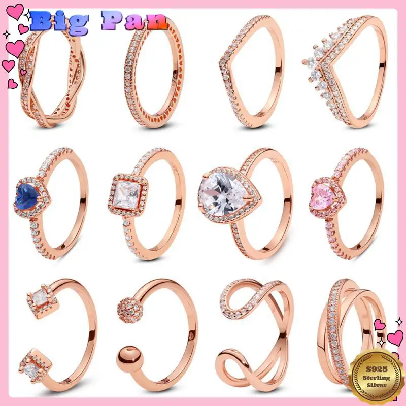 Original Silver Ring Wishbone Crown Love Heart Pave Cz Rose Gold Rings For Women Wedding Engagement Birthday Gift Jewelry 2025
Original Silver Ring Wishbone Crown Love Heart Pave Cz Rose Gold Rings For Women Wedding Engagement Birthday Gift Jewelry 2025