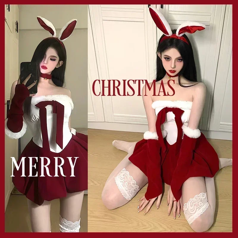 Tenue de Noël sexy pour femmes, robes de vacances d'Halloween, cosplay lapin, robe rouge en velours, fête du père Noël, danse de
Tenue de Noël sexy pour femmes, robes de vacances d'Halloween, cosplay lapin, robe rouge en velours, fête du père Noël, danse de