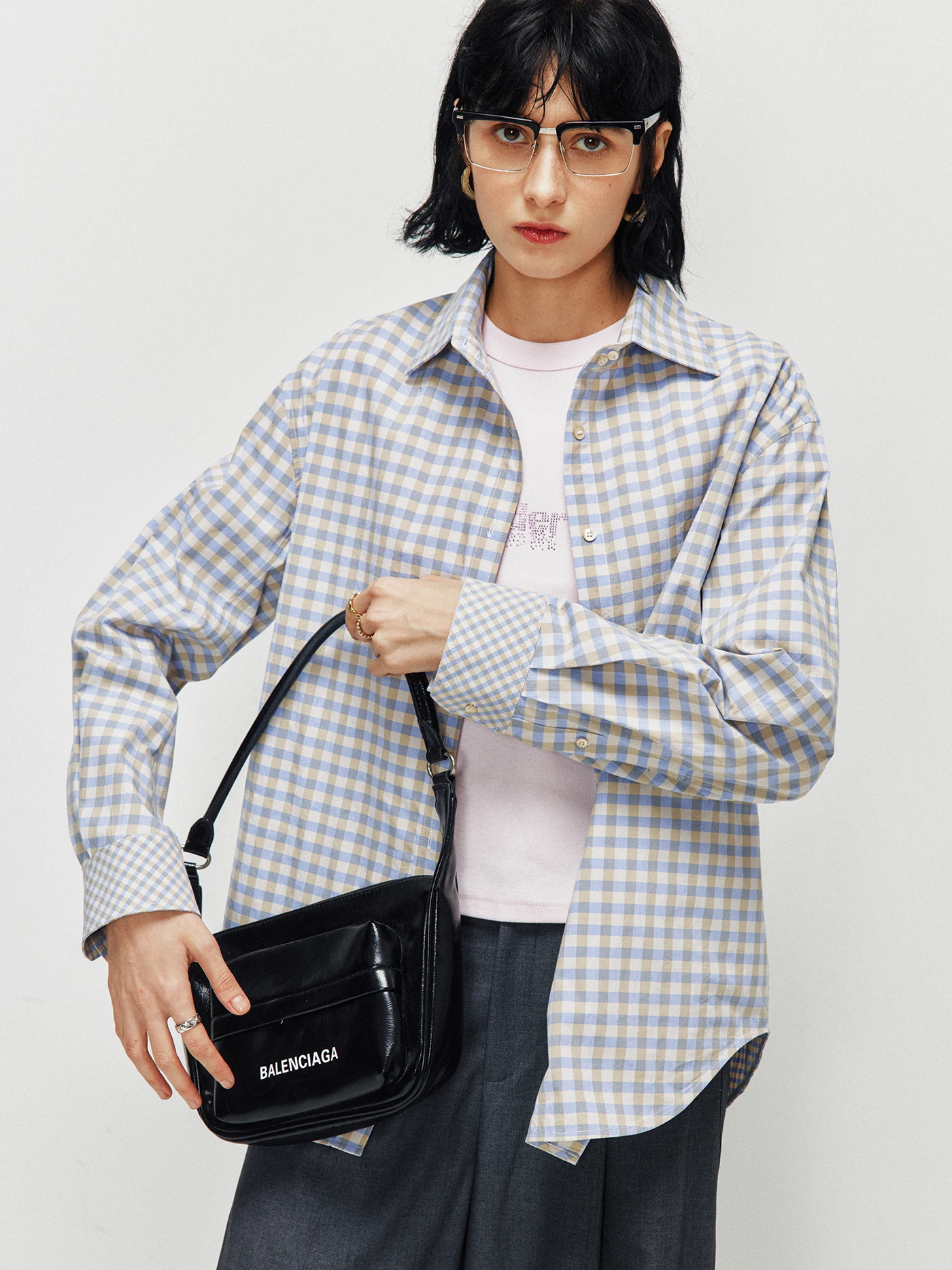Slimming Plaid Color Woven Fabric Korean Style Boyfriend Loose Shirt Long Sleeve Button up Casual Cleanfit Cotton Women's Shirt
Slimming Plaid Color Woven Fabric Korean Style Boyfriend Loose Shirt Long Sleeve Button up Casual Cleanfit Cotton Women's Shirt