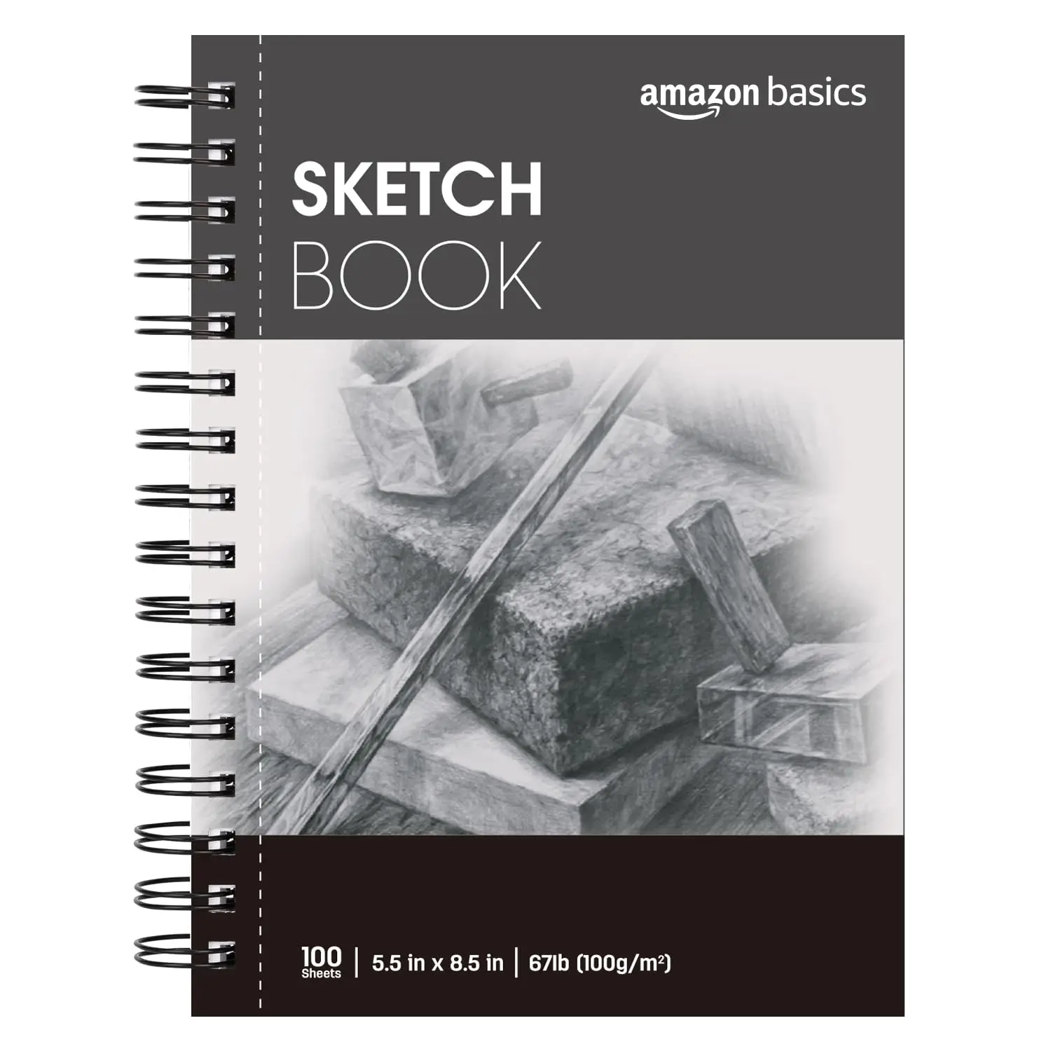 Sketch Pad for Artists, Drawing Paper, Spiral Bound, 100 Sheets, 5.5"x8.5", White
Sketch Pad for Artists, Drawing Paper, Spiral Bound, 100 Sheets, 5.5"x8.5", White