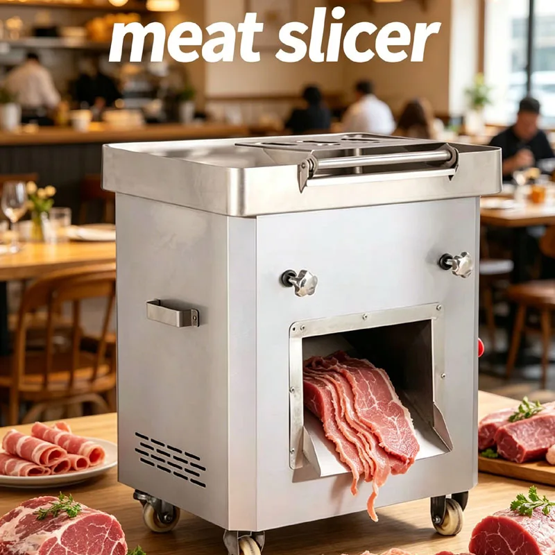 Multi-Functional Meat Cutter Machine For Slicing Shredding Vegetables Pork Fish Commercial Integrated Meat Slicer