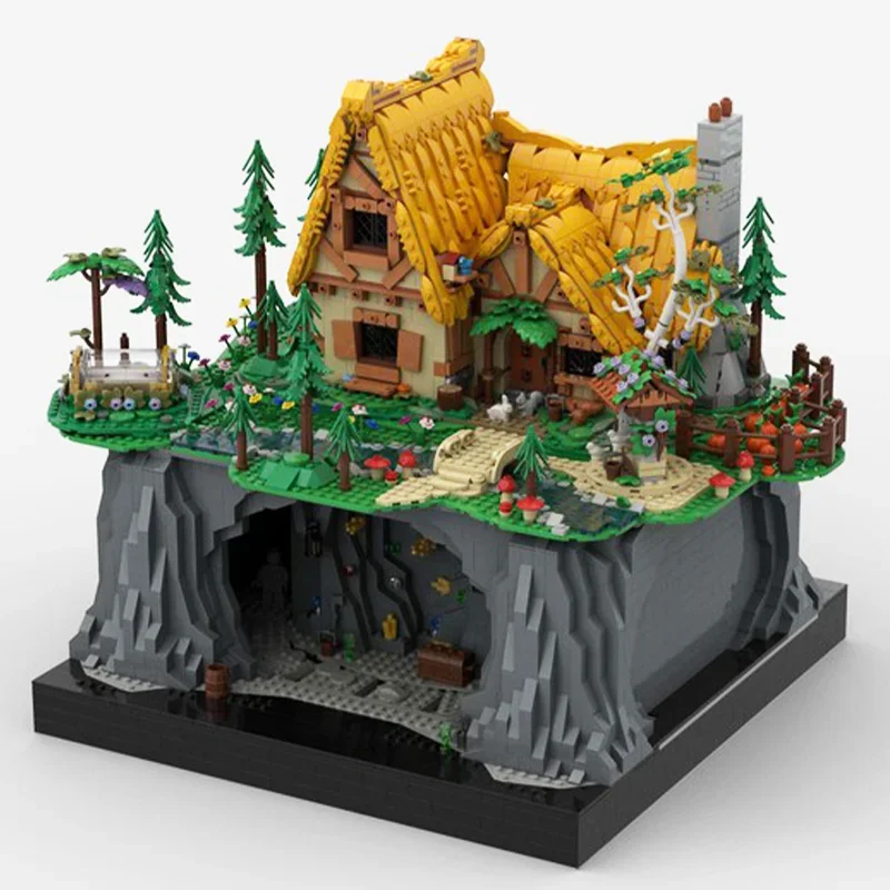 NewMOC Snow White Seven Dwarfs House Cottage Base Evil Queen prince Diamont Mine of the Seven Dwarfs sleeping princess Toy Gift
NewMOC Snow White Seven Dwarfs House Cottage Base Evil Queen prince Diamont Mine of the Seven Dwarfs sleeping princess Toy Gift