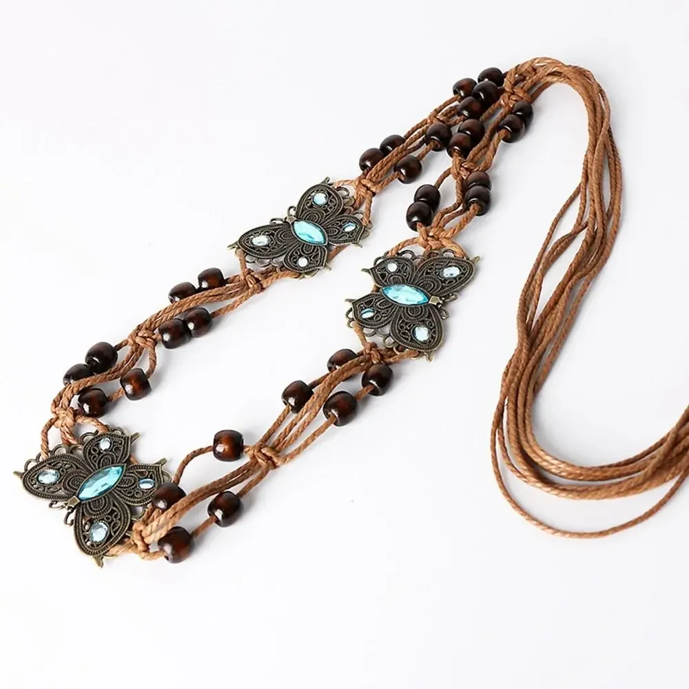 Butterfly Wax Rope Waist Rope Wooden Bead Hand-woven DIY Ethnic Style Belts Bohemian Braided Tassel Belt Women Waist Chain
Butterfly Wax Rope Waist Rope Wooden Bead Hand-woven DIY Ethnic Style Belts Bohemian Braided Tassel Belt Women Waist Chain