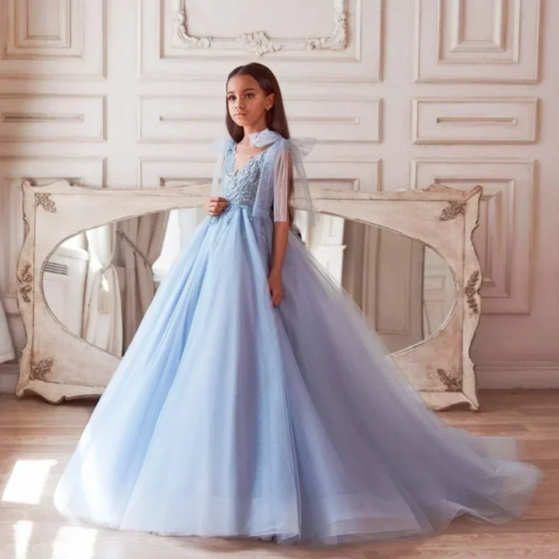 Customized Light Blue Flower Girl Dress for Kids Princess Gown for Birthday Party Wedding Pageant Special Occasion Dresses
Customized Light Blue Flower Girl Dress for Kids Princess Gown for Birthday Party Wedding Pageant Special Occasion Dresses