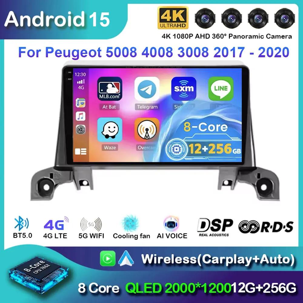 Автомобильное радио Android 15 Carplay для Peugeot 5008 4008 3008 2017 2018 2019 2020, навигация, GPS, мультимедийный плеер, Wi-Fi + 4G SIM BT DSP
Автомобильное радио Android 15 Carplay для Peugeot 5008 4008 3008 2017 2018 2019 2020, навигация, GPS, мультимедийный плеер, Wi-Fi + 4G SIM BT DSP