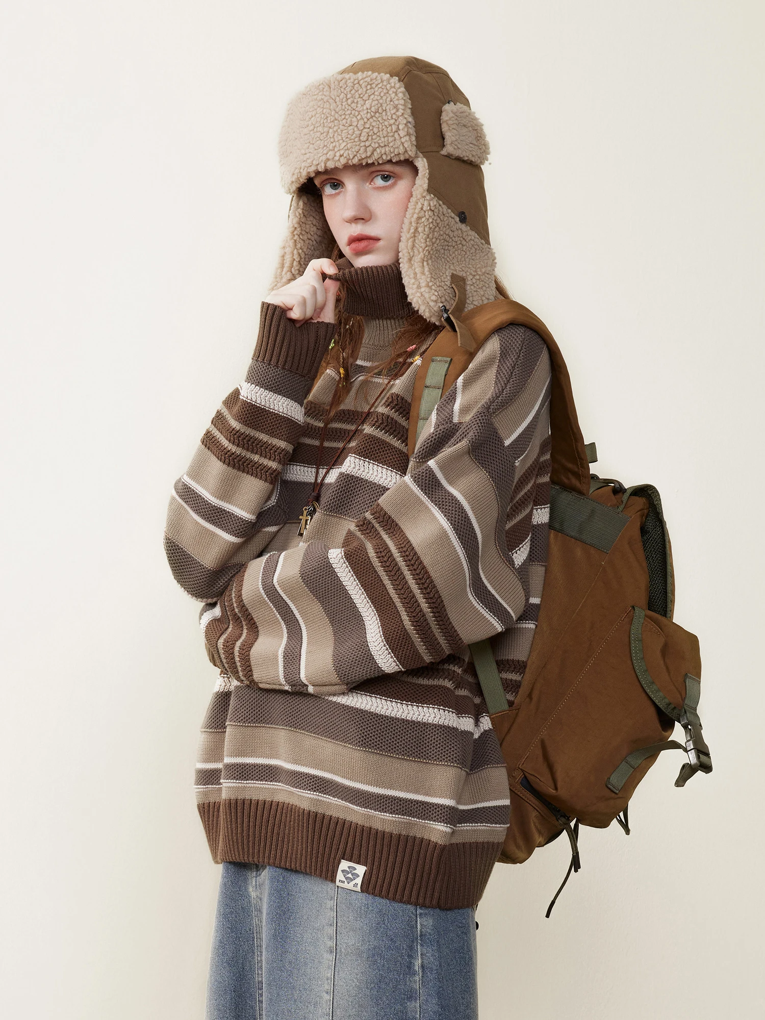 Notohmme Men's Retro Knitwear High Collar Outdoor Winter Sweater Striped Anti-Ball Cotton Long Sve Loose Fit Youth Faion
Notohmme Men's Retro Knitwear High Collar Outdoor Winter Sweater Striped Anti-Ball Cotton Long Sve Loose Fit Youth Faion