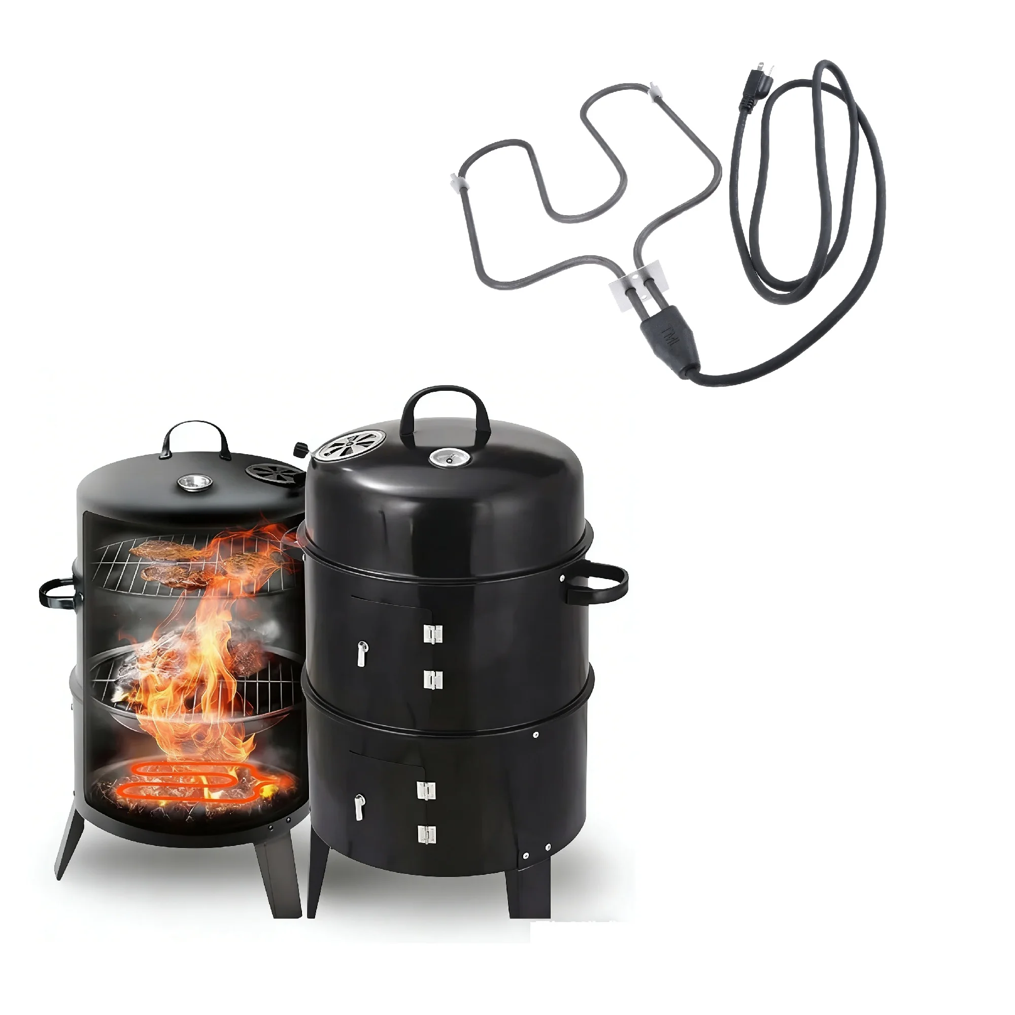 1500W Electric Heating Element Replace 116-7000-0 for Brinkmann Gourmet Electric Smoker 810-7080-K for CookN CaJun 850-7005-0
1500W Electric Heating Element Replace 116-7000-0 for Brinkmann Gourmet Electric Smoker 810-7080-K for CookN CaJun 850-7005-0