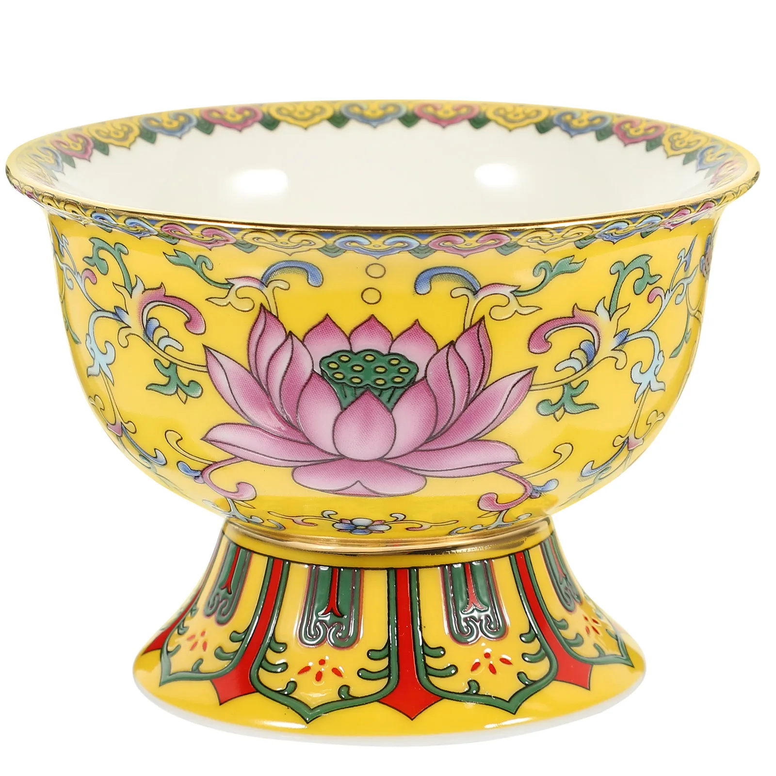 1Pcs Exquisite Enamel Lotus Ceremony Bowl Long-Lasting Temple Bowl for Buddhist Ritual Home Decor Item Buddhist Supply
1Pcs Exquisite Enamel Lotus Ceremony Bowl Long-Lasting Temple Bowl for Buddhist Ritual Home Decor Item Buddhist Supply