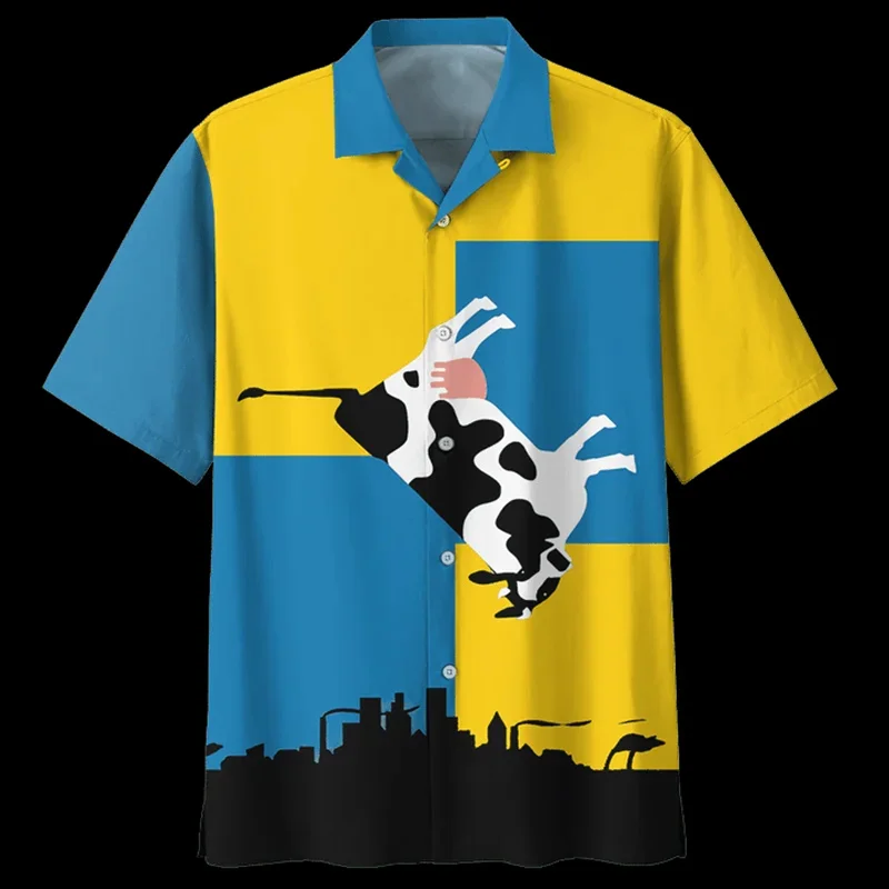 3D Printed Cartoon Cow Hawaiian Shirt Men Women Animal Pattern Blouse Summer Street Beach Aloha Shirts Short Sleeves Lapel Tops
3D Printed Cartoon Cow Hawaiian Shirt Men Women Animal Pattern Blouse Summer Street Beach Aloha Shirts Short Sleeves Lapel Tops