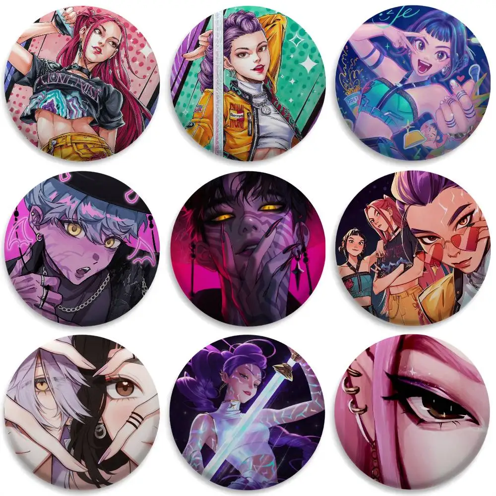 Animation KPop D-Demon Hunters Badges Round Exquisite Badge Brooches Creative Pins For Clothes Hat Backpack Gift Accessories
Animation KPop D-Demon Hunters Badges Round Exquisite Badge Brooches Creative Pins For Clothes Hat Backpack Gift Accessories