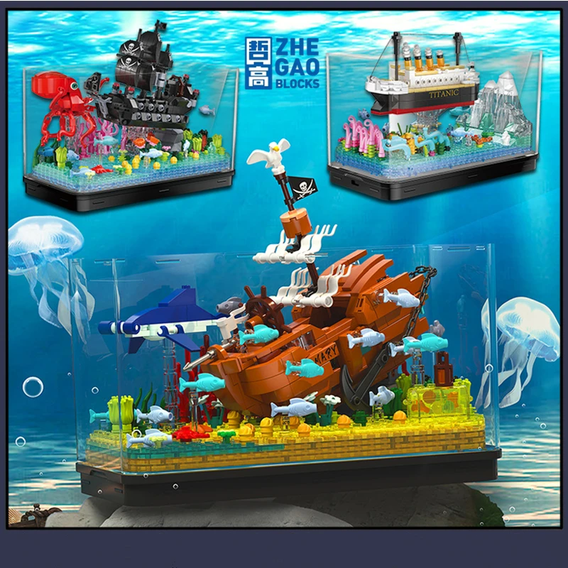 ZHEGAO Sailing Building Blocks Fish Tank Ocean Model DIY Assembly Creative Home Toy Ornament Kawaii Birthday Gift
ZHEGAO Sailing Building Blocks Fish Tank Ocean Model DIY Assembly Creative Home Toy Ornament Kawaii Birthday Gift