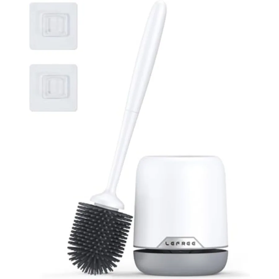 Toilet Brush and Holder Set, Silicone Brush with Ventilated Holder, Toilet Brush Set for Bathroom, Floor Standing and Wall Moun
Toilet Brush and Holder Set, Silicone Brush with Ventilated Holder, Toilet Brush Set for Bathroom, Floor Standing and Wall Moun