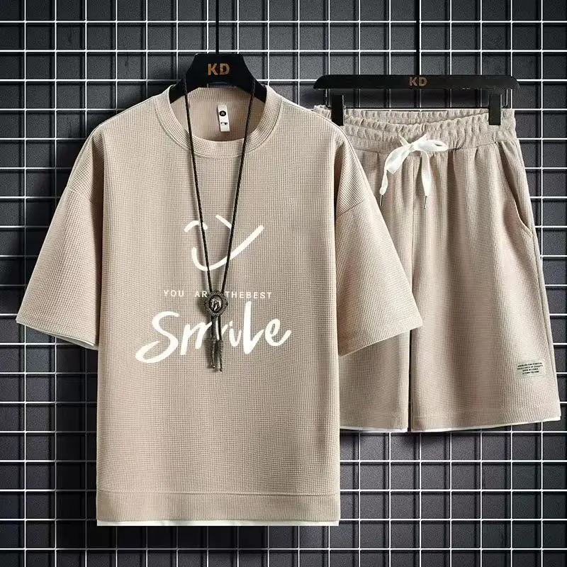 Summer Loose Youth Trend Casual Sportswear Waffle Suit Short-sleeved T-shirt + Shorts Men's Comfortable Two-piece Set M-3XL
Summer Loose Youth Trend Casual Sportswear Waffle Suit Short-sleeved T-shirt + Shorts Men's Comfortable Two-piece Set M-3XL