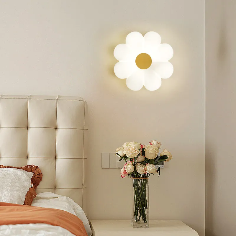 Cream Flower LED Wall Lamps Dimmable Sunflower Shape Decor Lights Cute Bedside Kids Bedroom Corridor Study Home Lighting Sconces
Cream Flower LED Wall Lamps Dimmable Sunflower Shape Decor Lights Cute Bedside Kids Bedroom Corridor Study Home Lighting Sconces