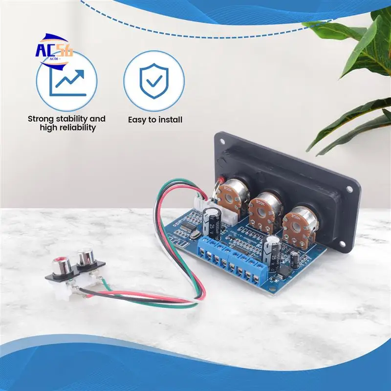 AC56-2.1 Channel Bluetooth 5.0 Audio Amplifier Board 2X25W+50W Subwoofer Class D Amplifier Board Kit With DC Female+AUX Cable
AC56-2.1 Channel Bluetooth 5.0 Audio Amplifier Board 2X25W+50W Subwoofer Class D Amplifier Board Kit With DC Female+AUX Cable