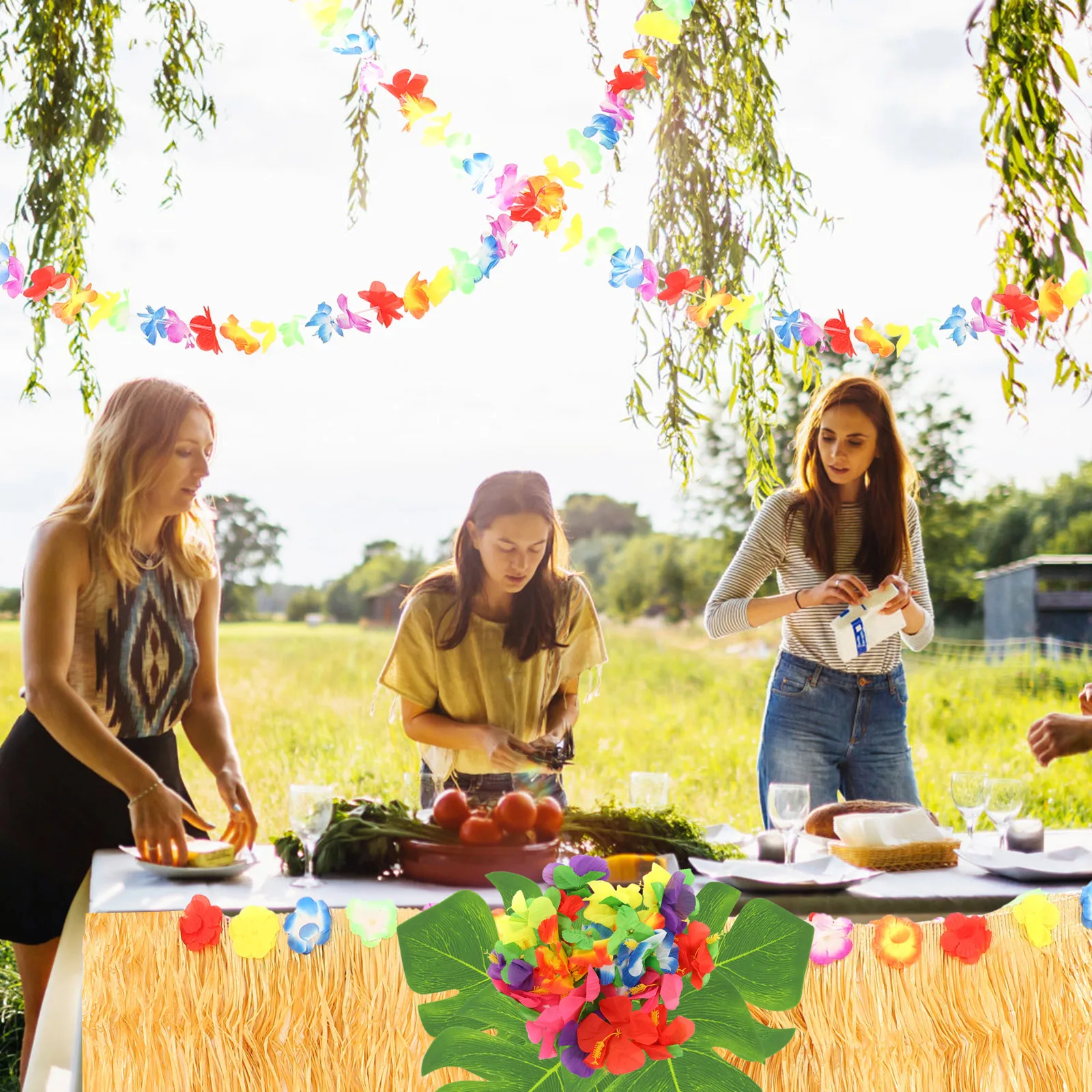 1 set Table Skirt Set Hawaiian Party Decorations Supplies Bright Flower Strings Turtle Leaf Desk Skirt For Party Table
1 set Table Skirt Set Hawaiian Party Decorations Supplies Bright Flower Strings Turtle Leaf Desk Skirt For Party Table
