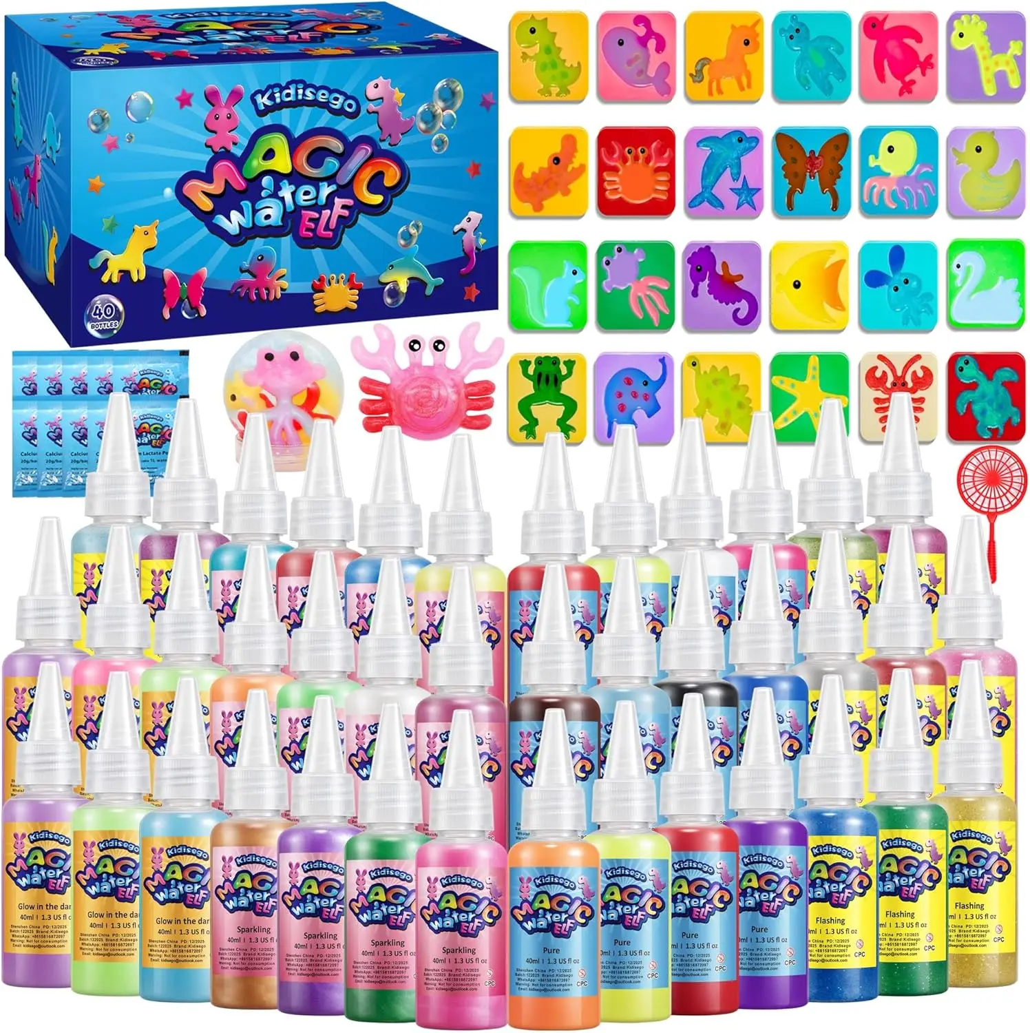 40 Color Magic Water Elf Kit with 24 Molds & 10 Calcium Packs for Kids Creative Craft
40 Color Magic Water Elf Kit with 24 Molds & 10 Calcium Packs for Kids Creative Craft
