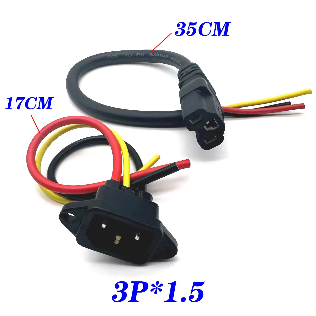 Battery Connector Plug Three Vertical Charging Socket Straight head With Wires 10A Cable For 36V 48V Universal E-bike Scooter
Battery Connector Plug Three Vertical Charging Socket Straight head With Wires 10A Cable For 36V 48V Universal E-bike Scooter