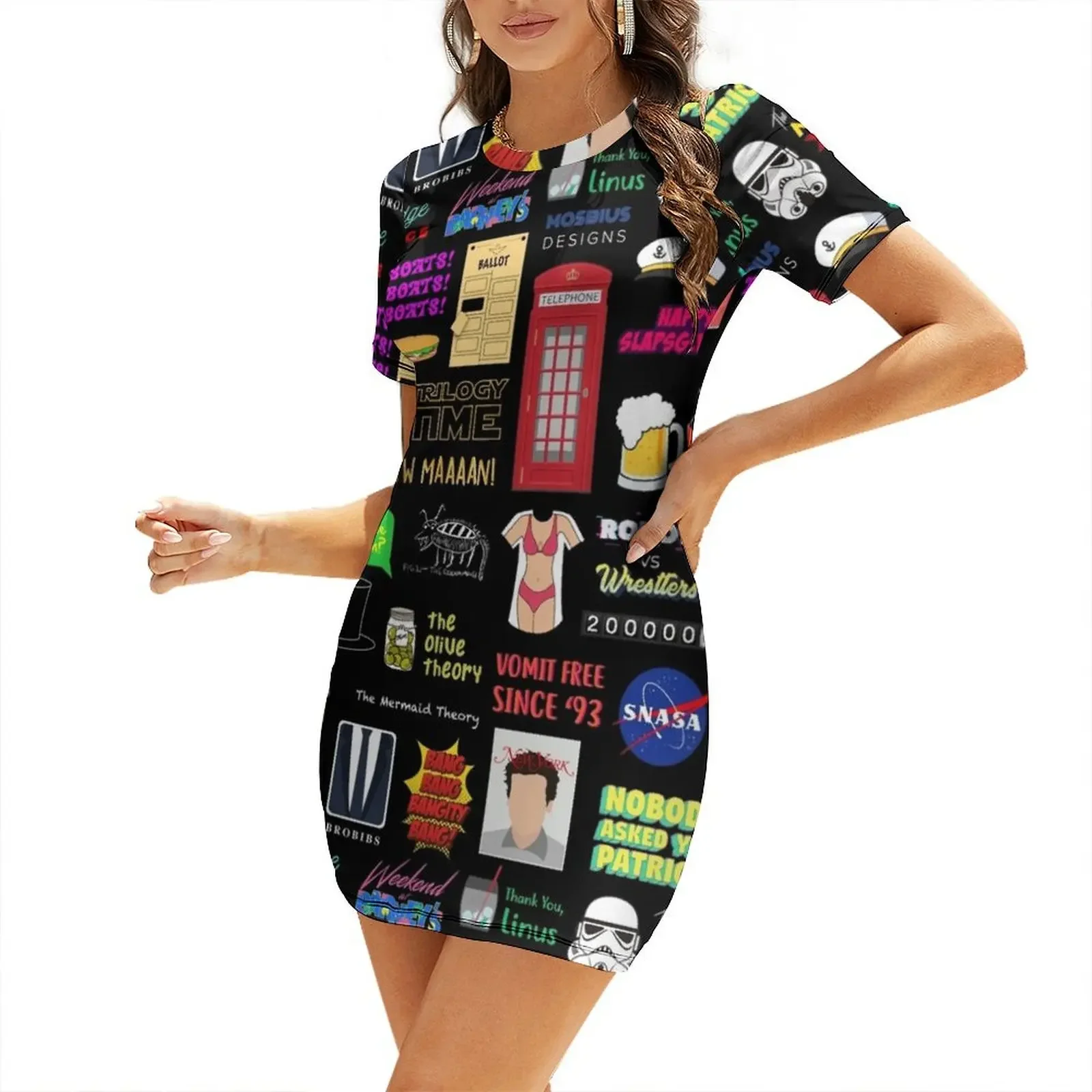 How I Met Your Mother HIMYM TV Show Collage Short-Sleeved Dress long sleeve dress Clothing Dress 
How I Met Your Mother HIMYM TV Show Collage Short-Sleeved Dress long sleeve dress Clothing Dress