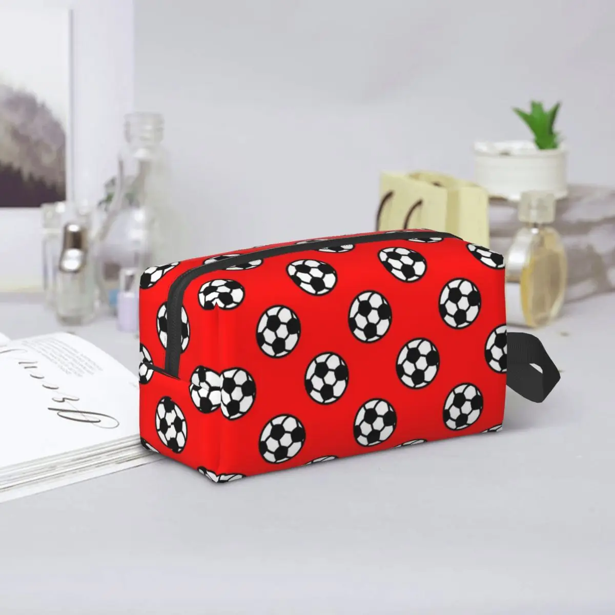 Soccer Ball With Red Background Pattern Makeup Bag Cosmetic Organizer Storage Dopp Kit Toiletry Cosmetic Bag Travel Pencil Case
Soccer Ball With Red Background Pattern Makeup Bag Cosmetic Organizer Storage Dopp Kit Toiletry Cosmetic Bag Travel Pencil Case