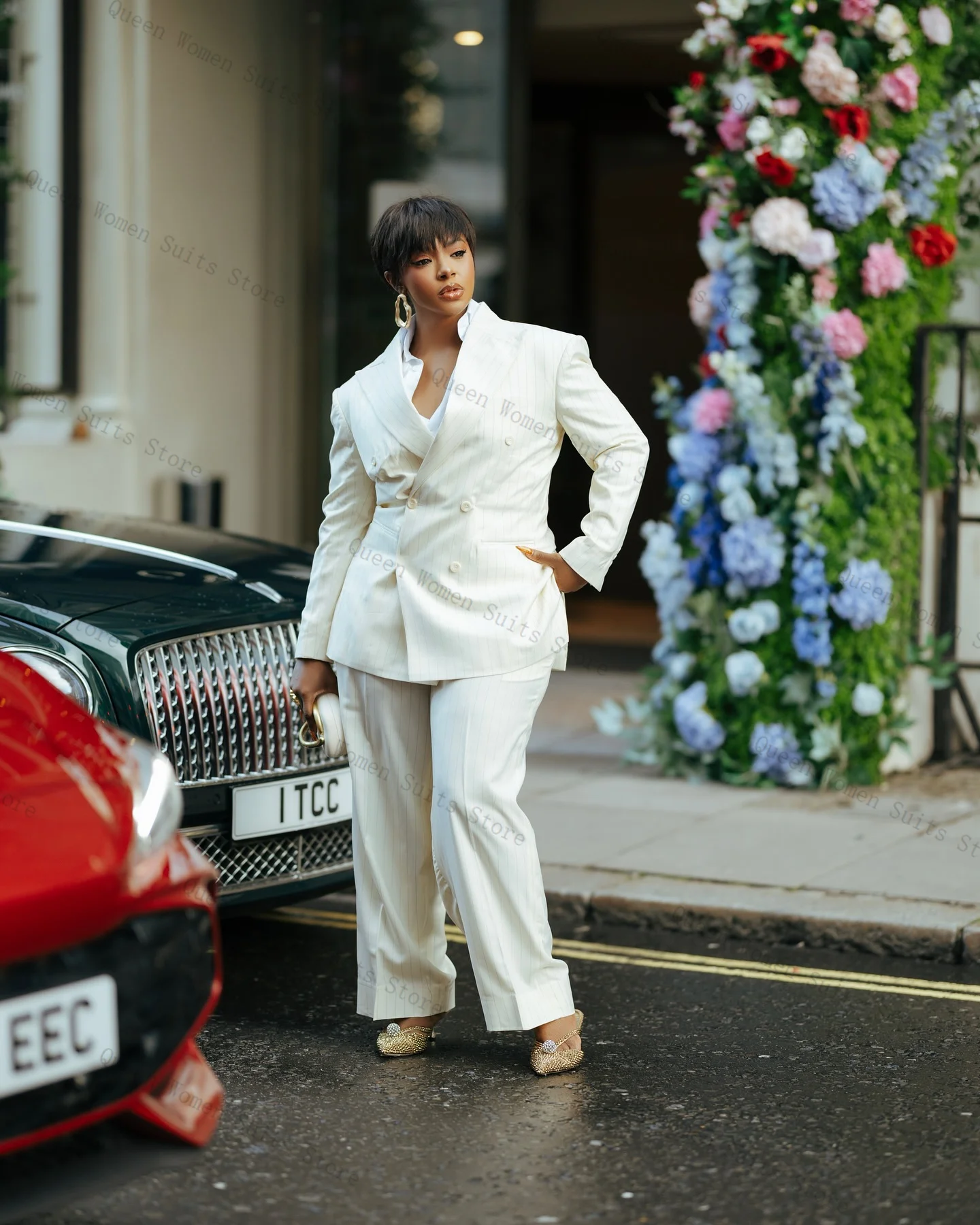 Plus Size Women Suit Set 2 Piece Blazer Pants Pinstripe White Formal Office Lady Jacket Cotton Wedding Bride Coat Customized
Plus Size Women Suit Set 2 Piece Blazer Pants Pinstripe White Formal Office Lady Jacket Cotton Wedding Bride Coat Customized