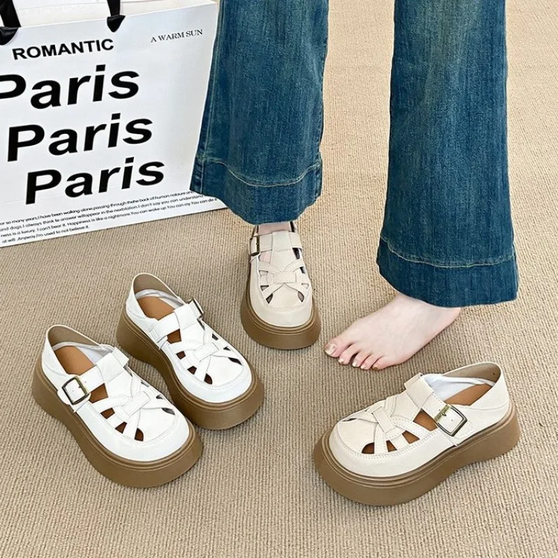 Trendy Baotou Sandals 2025 Summer New Hollow Leisure Breathable Versatile Comfortable Thick Sole Anti Slip Women's Shoes Tr 41
Trendy Baotou Sandals 2025 Summer New Hollow Leisure Breathable Versatile Comfortable Thick Sole Anti Slip Women's Shoes Tr 41