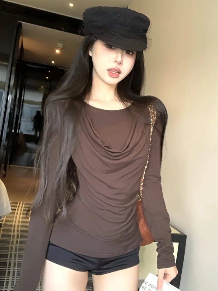 Hong Kong Style Long Sleeve Slim Fit T-Shirt Women's Base Layer Shirt Autumn New Design Breathable Skin-Friendly City Walk
Hong Kong Style Long Sleeve Slim Fit T-Shirt Women's Base Layer Shirt Autumn New Design Breathable Skin-Friendly City Walk