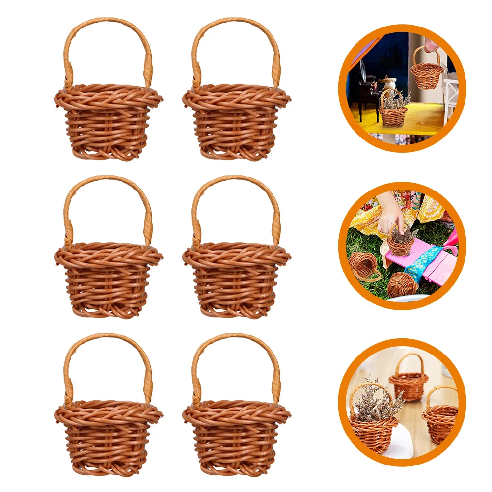 6pcs Flower Mini Set Basket Set Coffee Decor Photo Prop House Small Woven Basket Storage Solution
6pcs Flower Mini Set Basket Set Coffee Decor Photo Prop House Small Woven Basket Storage Solution